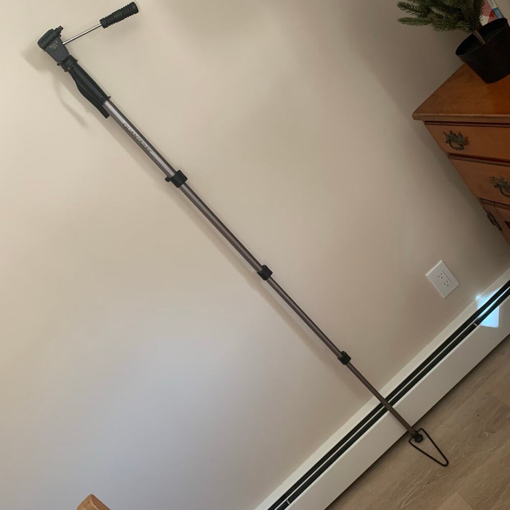 Heavy Duty Camera Monopod Quantaray Titan II Adjustable Aluminum w Grip Strap